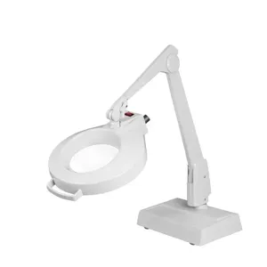 DAZOR LMC100-DG Led Circline Magnifier, 1.75X, Desk Base, Dove Grey, 28 Inch | CD4PHR