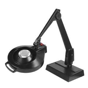 DAZOR LMC100-ES-16-EB ESD Led Circline Magnifier, 5X, Desk Base, Black | CD4PHU