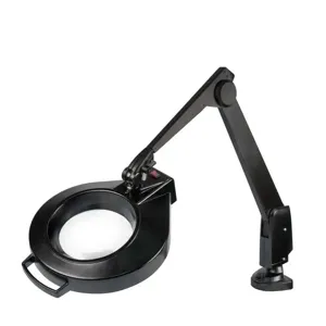 DAZOR LMC100-ES-5-EB ESD Led Circline Magnifier, 2.25X, Desk Base, Black | CD4PHV