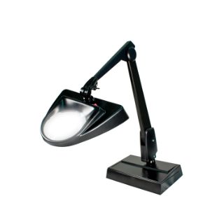 DAZOR LMG400-BK LED-Lupe mit hoher Beleuchtung, 1.75-fach, Schreibtischsockel, Schwarz, 28 Zoll | CD4PLL