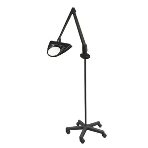 DAZOR LMG910-BK LED Hi-Lighting Magnifier, 1.75X, Mobile Floor Stand Base, Black, 42 Inch | CD4PMW