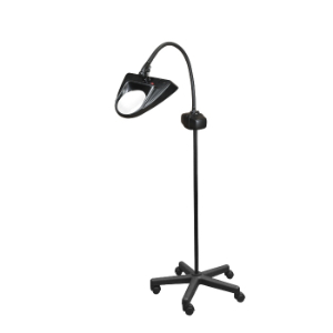 DAZOR LML114-5-BK LED Hi-Lighting Magnifier, 2.25X, Mobile Floor Stand Base, Black, 30 Inch | CD4PPC