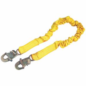 DBI-SALA 1244306 6-Ft Shock Absorbing Lanyard, Single Leg, Yellow | AC3NTH 2UZV5