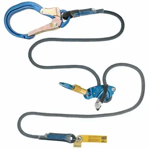 DBI-SALA 1234087 Positioning Lanyard, Aluminum Rebar Hook, Aluminum Carabiner, 10 ft Length | CP2QUZ 491R05