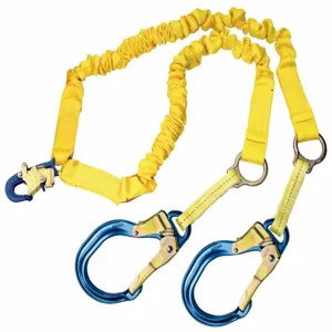 DBI-SALA 1244750 Integrated Rescue Shock Absorbing Lanyard, 2 Legs, Yellow | AE4GGM 5KCW8