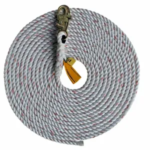 DBI-SALA 1202823 Vertical Rope Lifeline, Dual Snap Hook, 75 ft Lifeline Length | CV4JDC 30M632