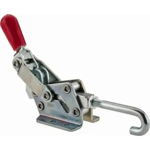 DESTACO 3051 Pull Action Latch Clamp, J Hook, Flanged Base, Steel, 1500 lb | AJ8BFV