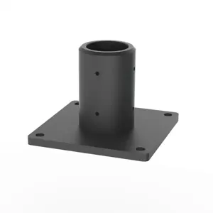 DECTRON USA 10-0550-00 Base Bracket, 2 Inch Outside Diameter Pole, Steel, Black Powder Coat | CE8AER