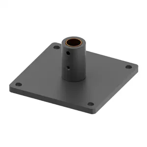 DECTRON USA 70-0015-00 Table Mount, 6 Inch Square Size, Steel, Black Powder Coat | CE8AEZ