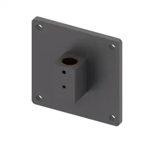 DECTRON USA 70-0016-00 Wall Mount, 6 Inch Square Size, Steel, Black Powder Coat | CE8AFA