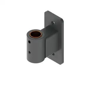 DECTRON USA 70-0018-00 Micro Wall Mount, 1 Inch Hole Size, Steel, Black Powder Coat | CE8AFB