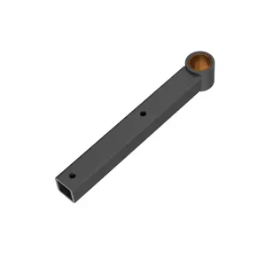 DECTRON USA 70-0045-00 Straight Mounting Bar, 0.87 Inch Bearing Hole, Steel, Black Powder Coat | CE8AFC