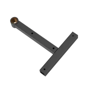 DECTRON USA 70-0050-00 T Mounting Bar, 0.87 Inch Bearing Hole, Steel, Black Powder Coat | CE8AFF