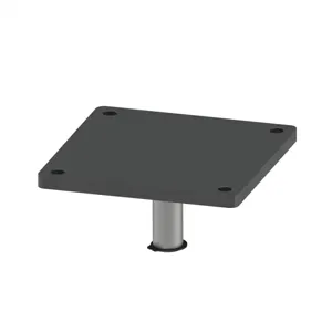 DECTRON USA 70-0106-00 Pivot Mounting Plate, 6 Inch Square Size, Steel, Black Powder Coat | CE8AFM