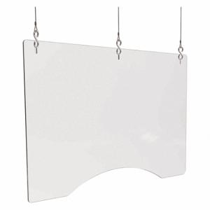 DEFLECTO PBCHPC3624 Hanging Sneeze Guard, Polycarbonate, 24 Inch Height, 1/8 Inch Thick, 36 Inch Width, 2 PK | CP3LNY 56KA07