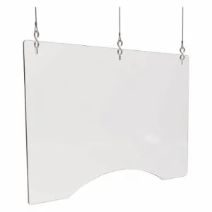 DEFLECTO PBCHPC3624 Hanging Sneeze Guard, Polycarbonate, 24 Inch Height, 1/8 Inch Thick, 36 Inch Width, 2 PK | CP3LNY 56KA07