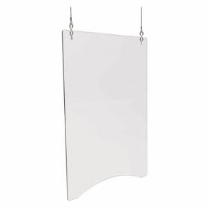 DEFLECTO PBCHPC2436 Hanging Sneeze Guard, Polycarbonate, 35 3/4 Inch Height, 1/8 Inch Thick, 23 3/4 Inch Width | CP3LNZ 56KA05