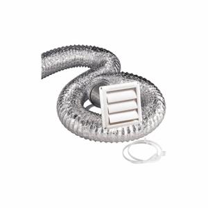 DEFLECTO SK8WFW Roof/Wall Vent Kit, Louvered Hood Venting, Round, 4 Inch Duct, Aluminum/Plastic | CP3LPD 515J41