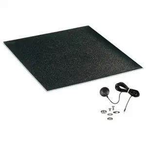 DESCO INDUSTRIES 15013 Conductive Static Floor Mat Kit, Conductive, 3 Ft X 4 Ft, Pebble, Vinyl, Black | CP3MKL 56YX57