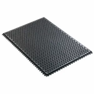 DESCO INDUSTRIES 40931 Conductive Static Floor Mat, Conductive, 3 Ft X 5 Ft, Diamond Plate, Rubber, Black | CP3MKM 36M647