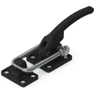 DESTACO 385-M-25 Latch Clamp, Straight Handle, Flanged base, Steel, 7500 lb | AJ8BHX