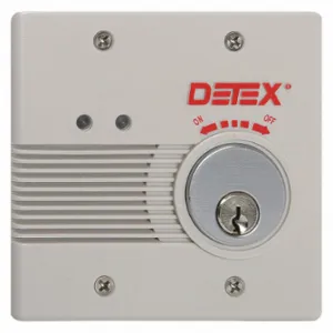 DETEX EAX-2500S GRAY W-CYL Exit Door Alarm, Anodized Duranodic, Mortise, Horn, Mortise, Variable, Non-Handed | CP3NAE 44ZV20