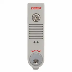 DETEX EAX-300 GRAY W-CYL Exit Door Alarm, Anodized Duranodic, Mortise, Horn, Mortise, Variable, Non-Handed | CP3NAA 44ZV05