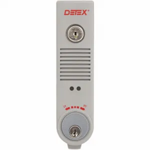 DETEX EAX-500 GRAY W-CYL Exit Door Alarm, Anodized Duranodic, Mortise, Horn, Mortise, Variable, Non-Handed | CP3NAD 44ZU93