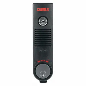 DETEX EAX-500W BLACK W-CYL Exit Door Alarm, Anodized Duranodic, Mortise, Horn, Mortise, Variable, Non-Handed | CP3NAC 44ZV17