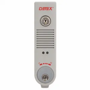 DETEX EAX-500W GRAY W-CYL Exit Door Alarm, Anodized Duranodic, Mortise, Horn, Mortise, Variable, Non-Handed | CP3NAK 44ZU89