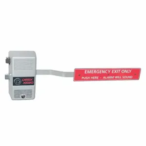 DETEX ECL-600 W-CYL Rim Exit Device With Alarm, 34 Inch Size, Fits 4 Inch Stile Width | CP3MYP 44ZV30