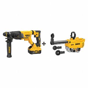 DEWALT DCH263R2/DWH205DH Cordless Rotary Hammer Kit, 20V, 0 to 4300 Blows per Minute, Battery Included | CF2LPW 347KX4