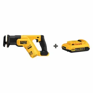 DEWALT DCS387B/DCB203 Reciprocating Saw Kit, 1 1/8 Inch Stroke Length, 2900 Max. Strokes Per Minute, Straight | CP3QQG 58JL74