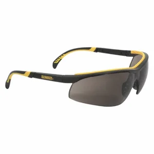 DEWALT DPG55-2D Safety Glasses, Wraparound Frame, Half-Frame, Gray, Black, Black, M Eyewear Size, Unisex | CP3QVB 492P87