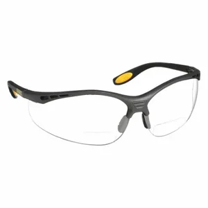 DEWALT DPG59-125D Safety Glasses, Anti-Scratch, No Foam Lining, Wraparound Frame, Half-Frame, +2.50 | CP3QUR 15F622