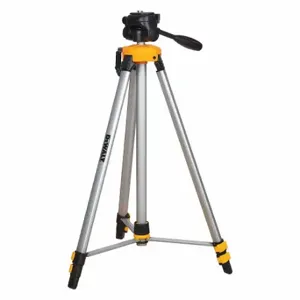 DEWALT DW0881T Tripod, Adj, Flat Head, 1/4-20, 1 Sections, Aluminum, 3 ft to 6 ft Length | CP3REU 55EK70