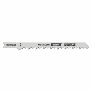 DEWALT DW3703H Clean Cut Jig Saw Blade, 4 Inch, 6TPI, 5 PK | CR2ZTP 131V88