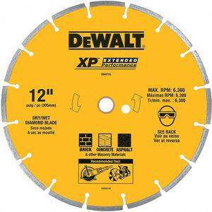 DEWALT DW4739 6 Inch Dry Diamond Saw Blade, Segmented Rim Type, Application Masonry | CD2HGT 40K111