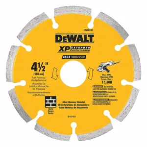 DEWALT DW4740 Diamond Saw Blade Masonry 4-1/2 Inch Diameter | AH9LZR 40K113