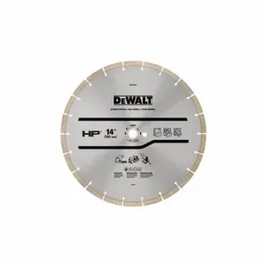 DEWALT DW47410 Diamond Saw Blades, 14 Inch Blade Dia, 1 Inch Arbor Size, Wet/Dry, Good, Segmented | CP3PQN 61TJ10