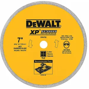 DEWALT DW4760 7 Inch Wet Diamond Saw Blade, Segmented Rim Type, Application Masonry | CD2HEW 4DV75