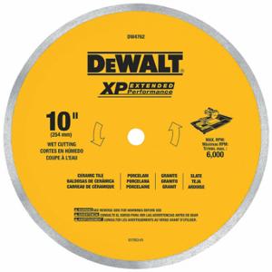 DEWALT DW4762 Diamantsägeblatt, 10 Zoll Blattdurchmesser, 5/8 Zoll Dorngröße, Nassbest. | CP3PQA 4DV77