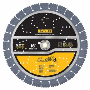 DEWALT DW47627 Diamond Saw Blades, 16 Inch Blade Dia, 1 Inch Arbor Size, Wet/Dry, Professional | CP3PQR 61TJ15