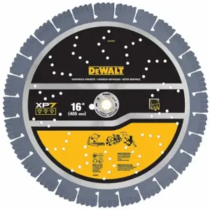 DEWALT DW47637 Diamond Saw Blades, 16 Inch Blade Dia, 1 Inch Arbor Size, Wet/Dry, Professional | CP3PQQ 61TJ16