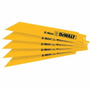 DEWALT DW4813 Reciprocating Saw Blade, 24 Teeth Per Inch, 3/4 Inch Height, 5 PK | CP3QPP 163K47