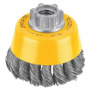 DEWALT DW4910S Knotted Cup Brush, SS, 3 Inchx5/8 Inch-11 | CR2ZRK 135D84