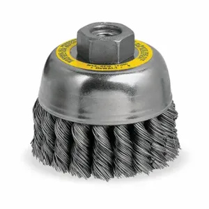 DEWALT DW4915 Cup Brush, 3 Inch Brush Dia, M10 X 1.25 mm Arbor Hole Size, No Shank Abrasive Shank Size | CP3PMM 592U91