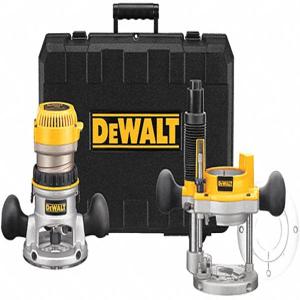 DEWALT DW618PK Plunge Router Combo Kit, 2-1/4 hp, 12A, 120V, 10 1/8 Inch Tool Length | CH6NYW 3HA94