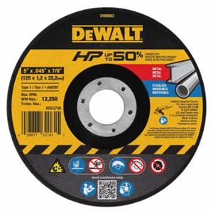 DEWALT DW8063 Abrasive Cut-Off Wheel, 5 Inch Abrasive Wheel Dia Oxide, Type 1 | CP3NQL 6HD45