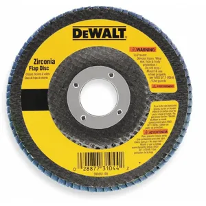 DEWALT DW8309 Flap Disc, Arbor Mount, 80 Grit, Medium Grade, 4-1/2 Dia. | BH3BFL 6HD53